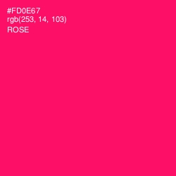 #FD0E67 - Rose Color Image