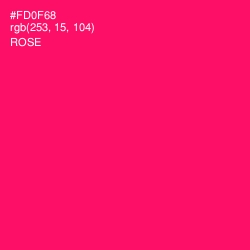 #FD0F68 - Rose Color Image