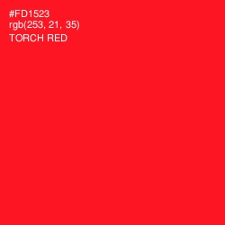 #FD1523 - Torch Red Color Image