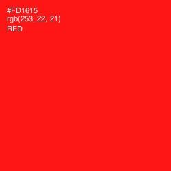 #FD1615 - Red Color Image