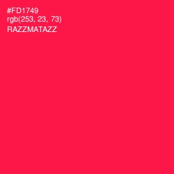 #FD1749 - Razzmatazz Color Image