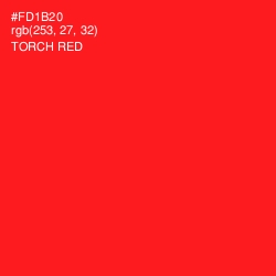 #FD1B20 - Torch Red Color Image