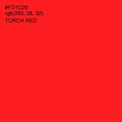 #FD1C20 - Torch Red Color Image