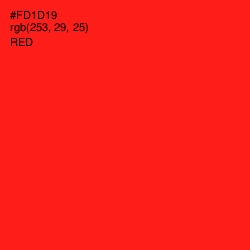 #FD1D19 - Red Color Image