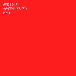 #FD1D1F - Red Color Image