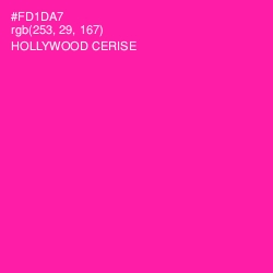 #FD1DA7 - Hollywood Cerise Color Image