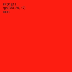 #FD1E11 - Red Color Image