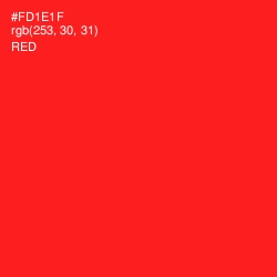 #FD1E1F - Red Color Image