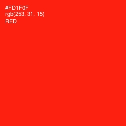 #FD1F0F - Red Color Image