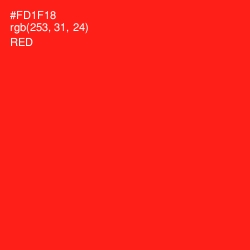 #FD1F18 - Red Color Image