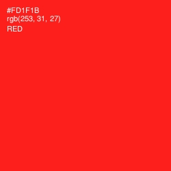 #FD1F1B - Red Color Image