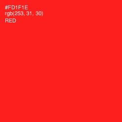 #FD1F1E - Red Color Image