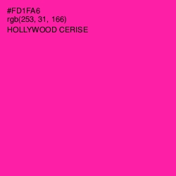 #FD1FA6 - Hollywood Cerise Color Image