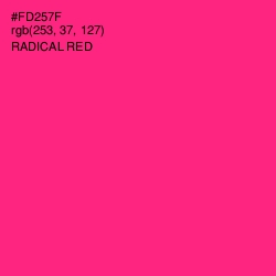 #FD257F - Radical Red Color Image