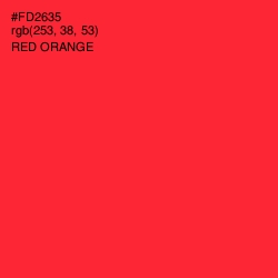 #FD2635 - Red Orange Color Image