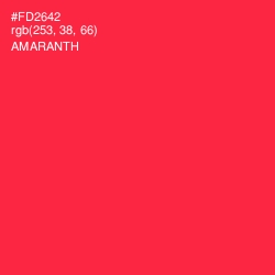#FD2642 - Amaranth Color Image