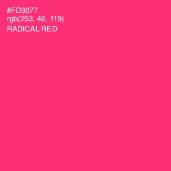 #FD3077 - Radical Red Color Image