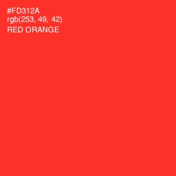 #FD312A - Red Orange Color Image
