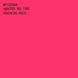 #FD326A - Radical Red Color Image