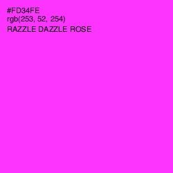 #FD34FE - Razzle Dazzle Rose Color Image