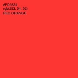 #FD3634 - Red Orange Color Image