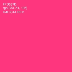 #FD367D - Radical Red Color Image