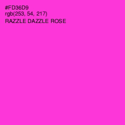 #FD36D9 - Razzle Dazzle Rose Color Image
