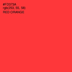 #FD373A - Red Orange Color Image