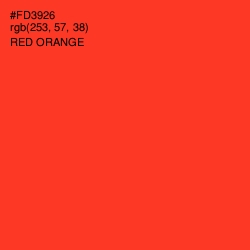 #FD3926 - Red Orange Color Image