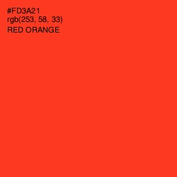 #FD3A21 - Red Orange Color Image