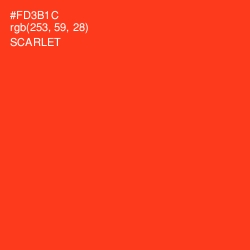 #FD3B1C - Scarlet Color Image