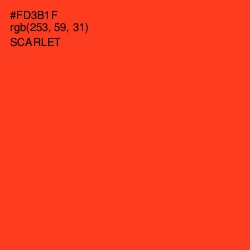 #FD3B1F - Scarlet Color Image