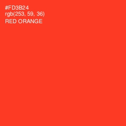 #FD3B24 - Red Orange Color Image