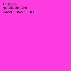 #FD3BE0 - Razzle Dazzle Rose Color Image