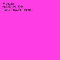 #FD3CE6 - Razzle Dazzle Rose Color Image