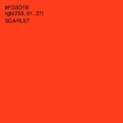 #FD3D1B - Scarlet Color Image