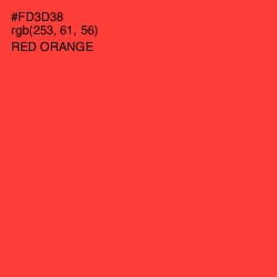 #FD3D38 - Red Orange Color Image