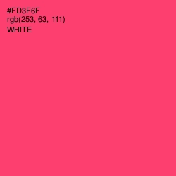 #FD3F6F - Radical Red Color Image