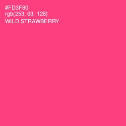 #FD3F80 - Wild Strawberry Color Image