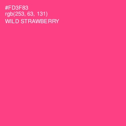 #FD3F83 - Wild Strawberry Color Image