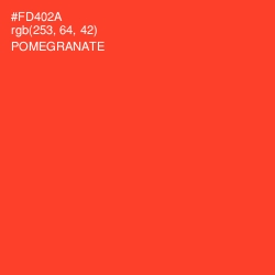 #FD402A - Pomegranate Color Image