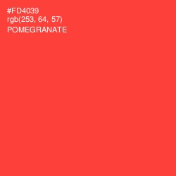 #FD4039 - Pomegranate Color Image