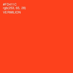 #FD411C - Vermilion Color Image