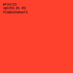 #FD412D - Pomegranate Color Image