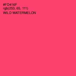 #FD416F - Wild Watermelon Color Image