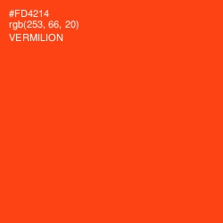 #FD4214 - Vermilion Color Image