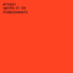 #FD4321 - Pomegranate Color Image