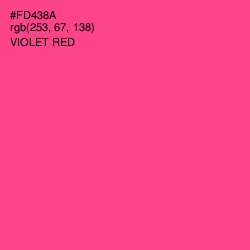 #FD438A - Violet Red Color Image