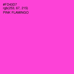 #FD43D7 - Pink Flamingo Color Image