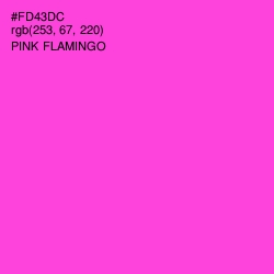 #FD43DC - Pink Flamingo Color Image